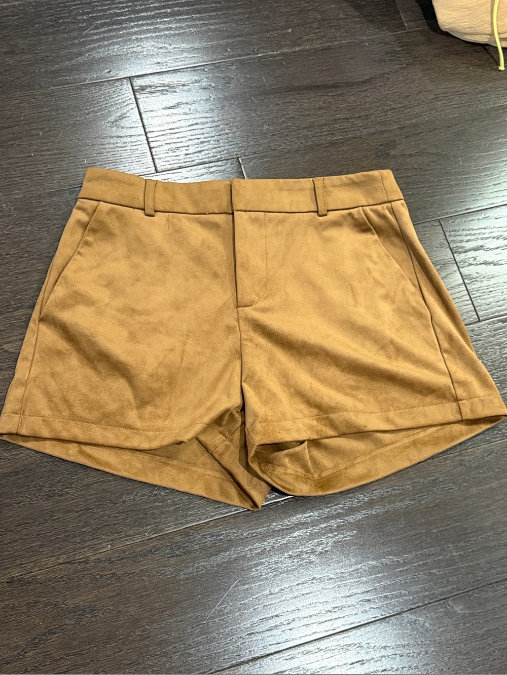 stradivarius Camel Tailored High-Rise Shorts